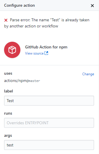 Choose Github Action