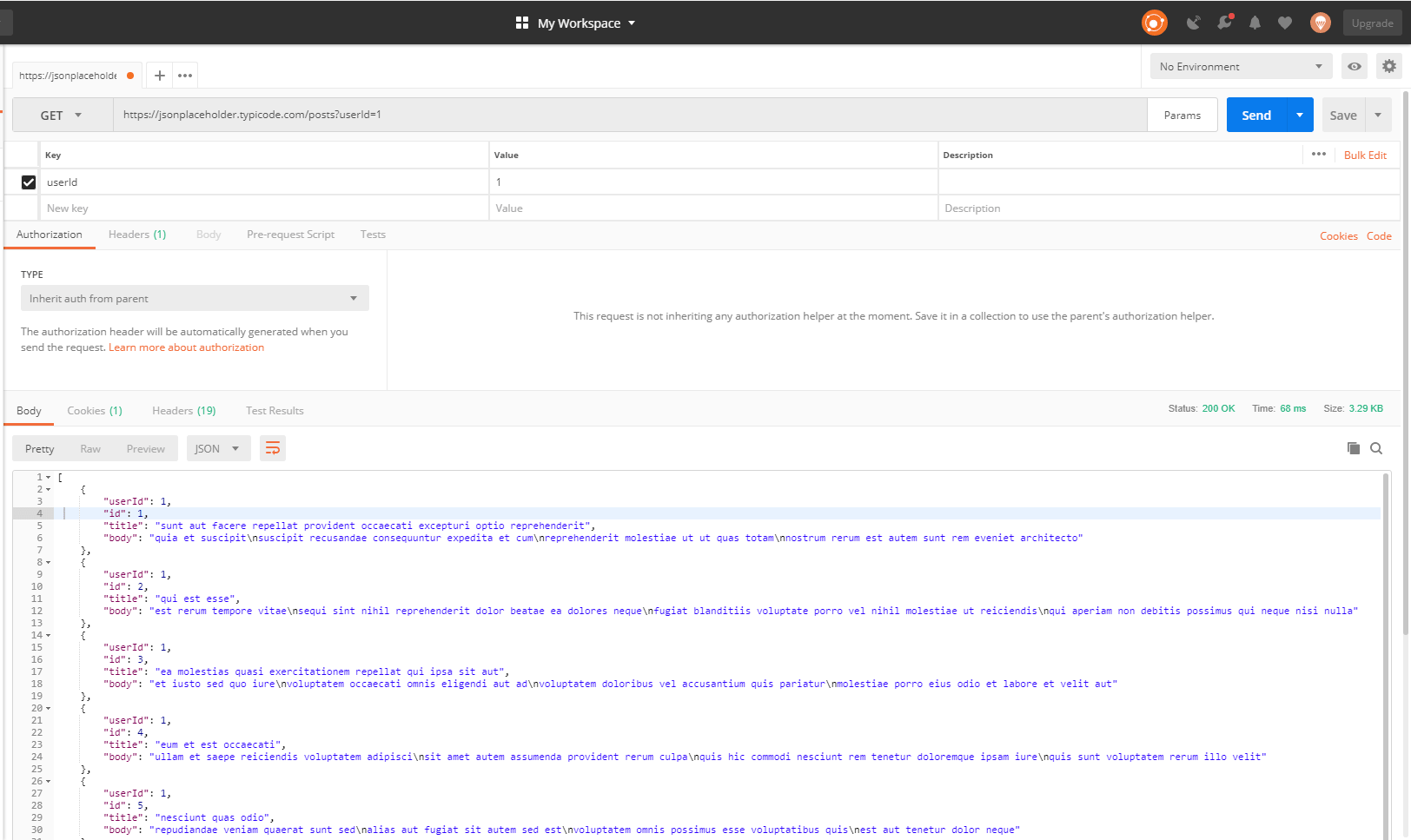 get resource with params